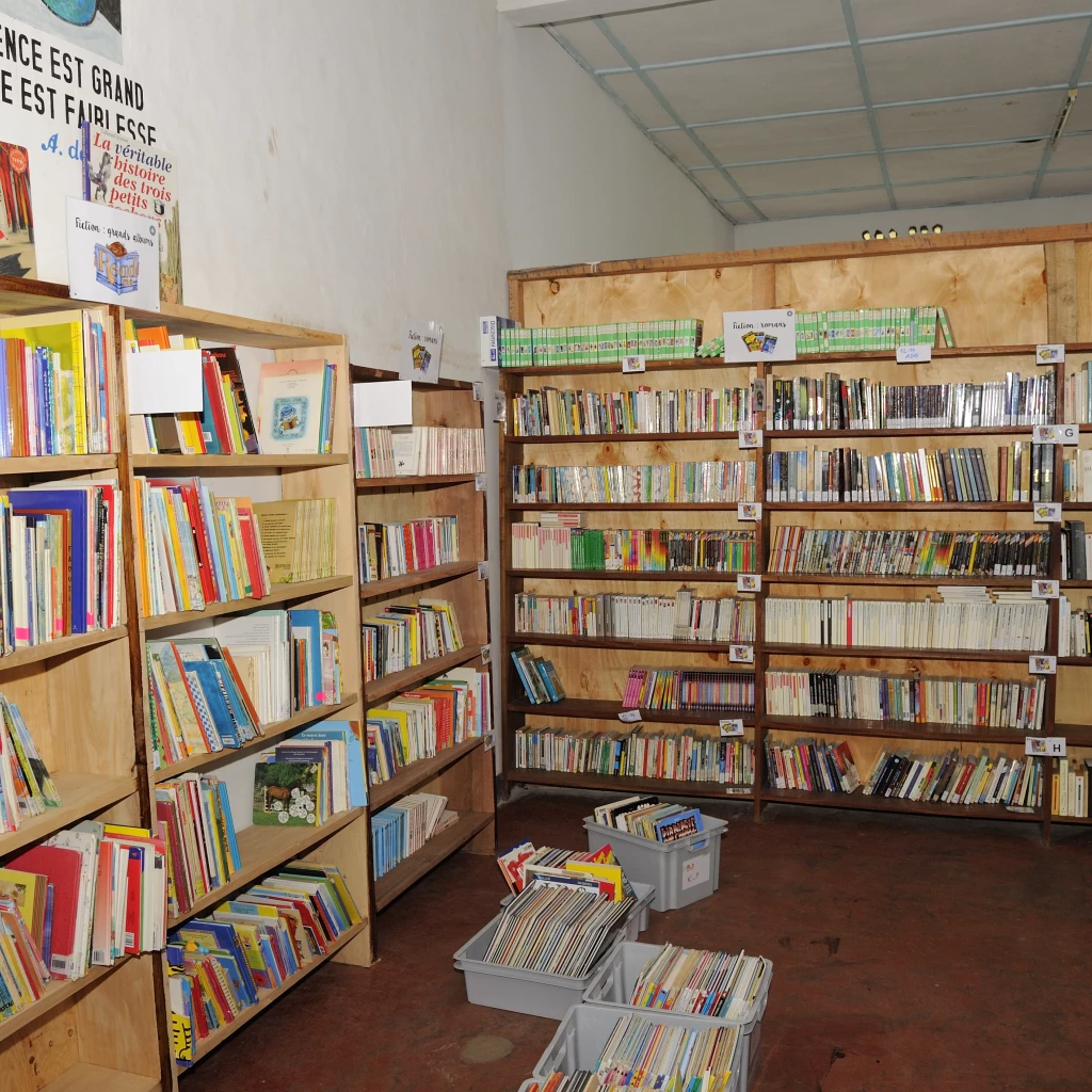 Image d'une biblioth&egrave;que remplie de livres 